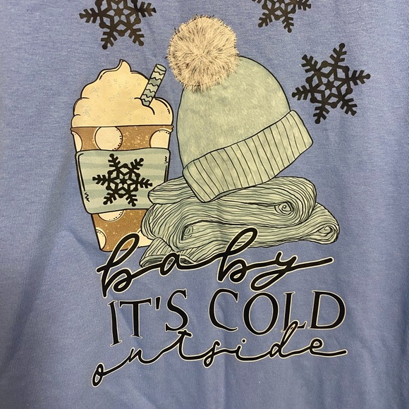 New Gildan but without tags long sleeve cotton graphic tee size L - Picture 2 of 5